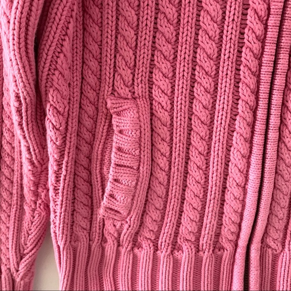 GAP Pink Ribbed Front Zip Long Sleeve Cardigan M - Picture 4 of 8